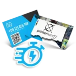 Tarjetas de visita personalizadas 2026 de 8,5 × 5,5 cm, impresas a todo color con acabado mate o brillo por Printerhand
