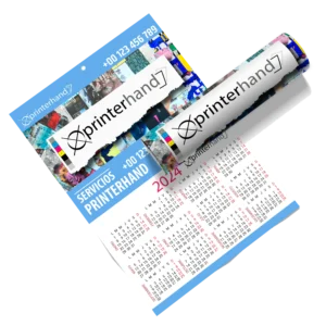 Calendario de pared personalizado 2026 tamaño A3 o A4 impreso a todo color por Printerhand