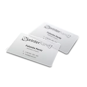 Tarjeta de PVC blanca personalizada de 8,5 × 5,5 cm sin chip RFID impresa a todo color por Printerhand
